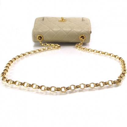 Chanel Lambskin Shoulder Bag Beige 6 of 11