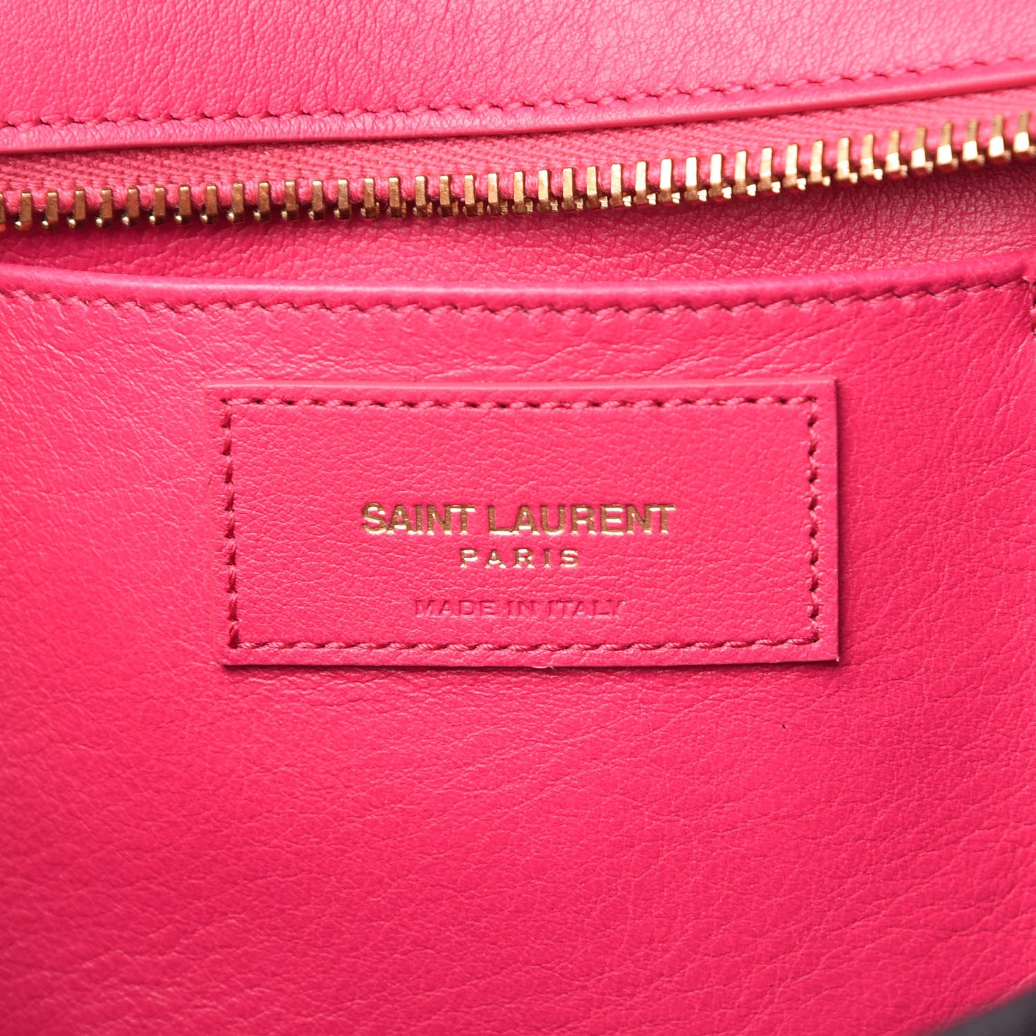 Saint Laurent Calfskin Small Monogram Cabas Fuchsia 7 of 9