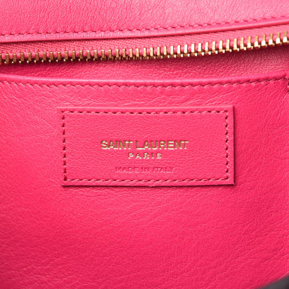 Saint Laurent Calfskin Small Monogram Cabas Fuchsia 7 of 9