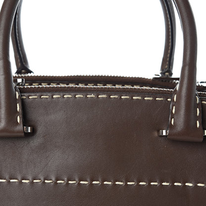 Prada City Calf Small Stitched Twin Pocket Tote Cacao White 12 of 16