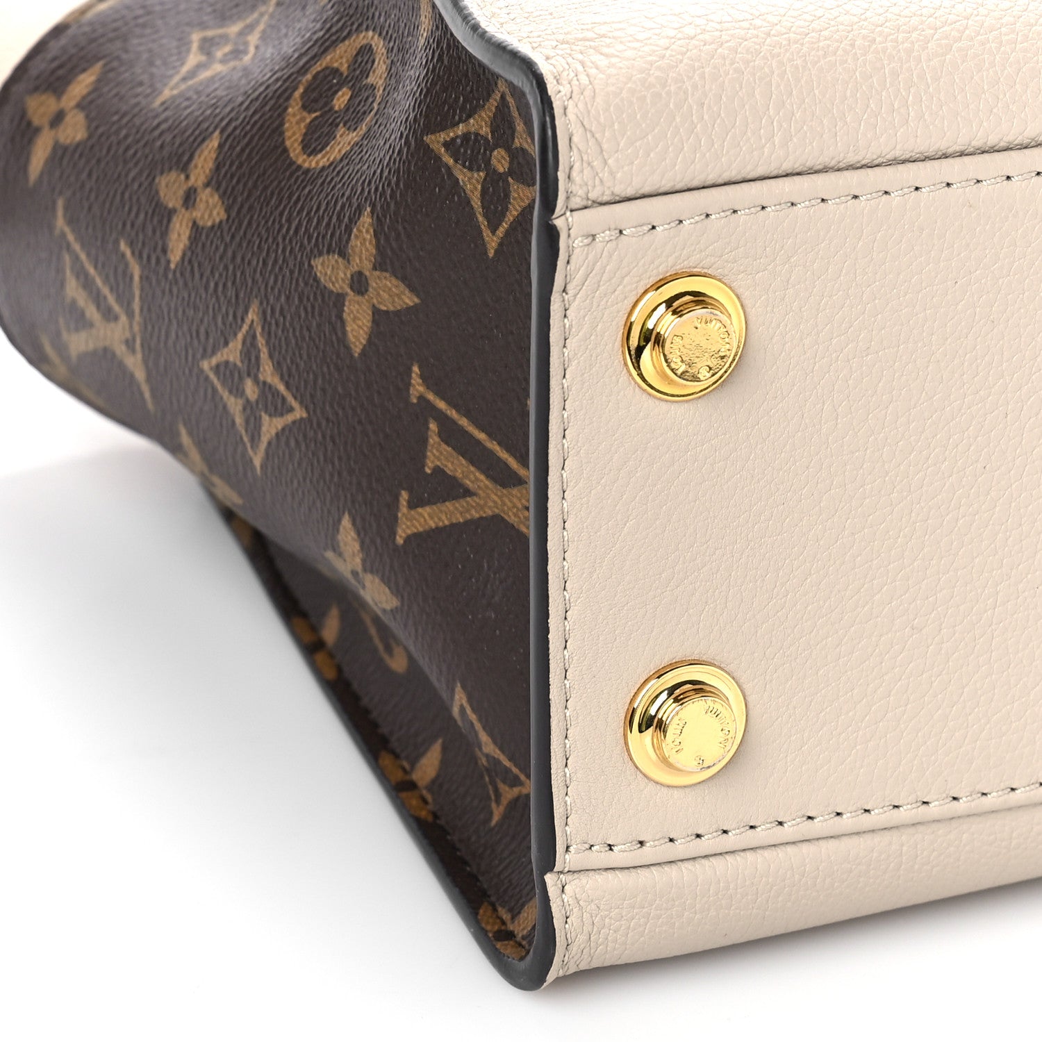 Louis Vuitton Calfskin Monogram On My Side PM Greige 7 of 8