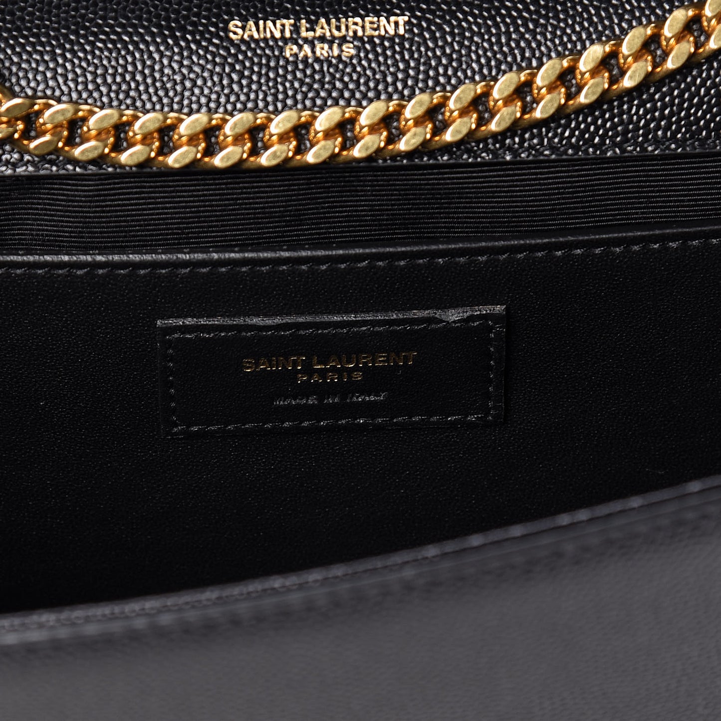 Grain De Poudre Medium Classic Monogram Kate Satchel Black