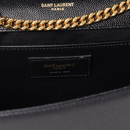 Saint Laurent Grain De Poudre Medium Classic Monogram Kate Satchel Black 7 of 10
