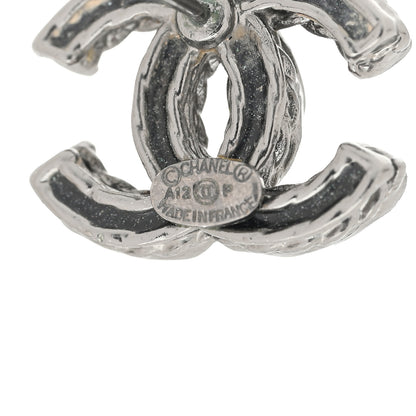Chanel Ruthenium Crystal CC Earrings Black 4 of 5