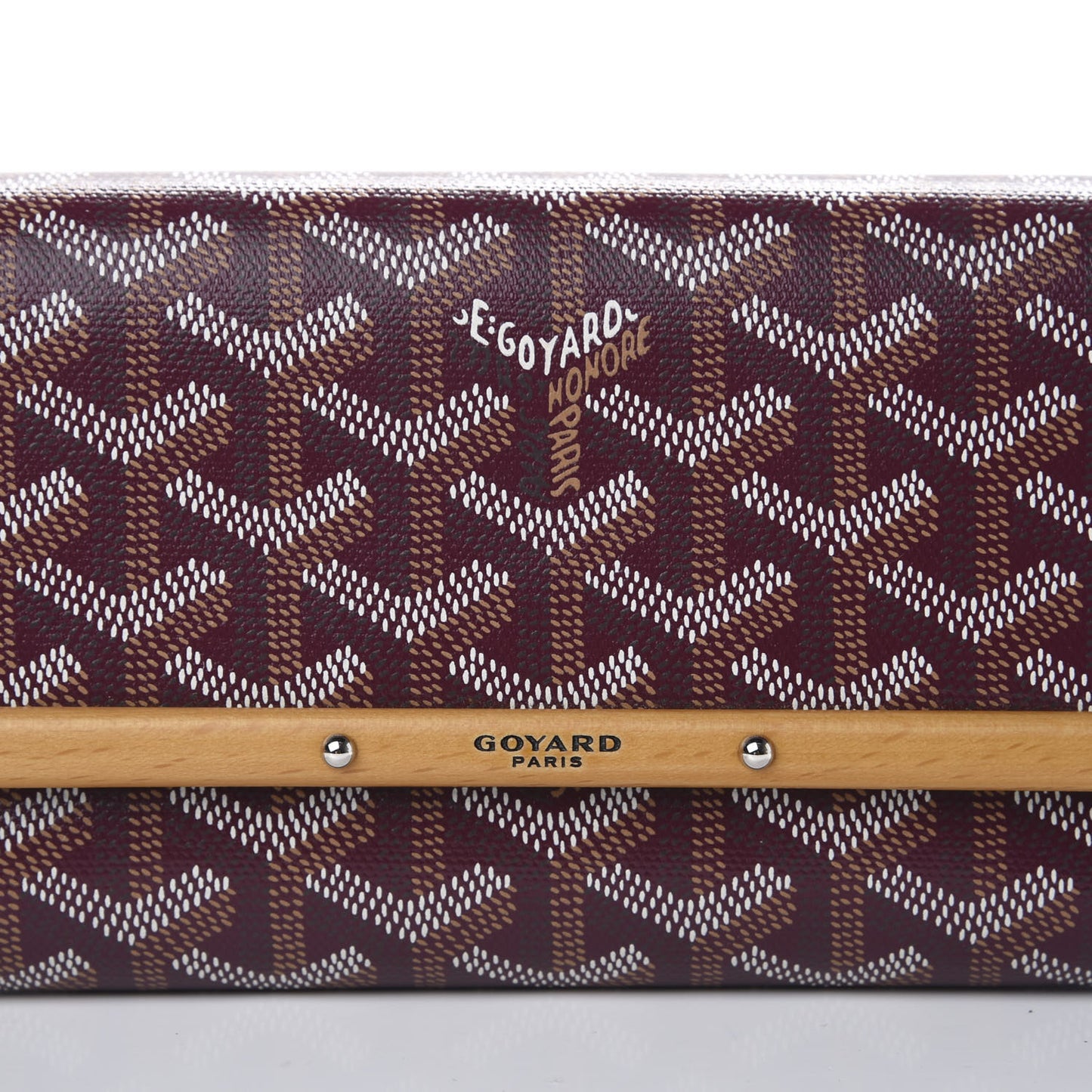 Goyardine Monte Carlo Bois Clutch Bordeaux