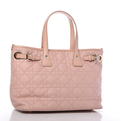 Christian Dior Coated Canvas Cannage Mini Panarea Tote Light Pink 3 of 10