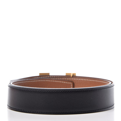 Hermes Box Togo 32mm H Belt 80 Black Gold 3 of 7