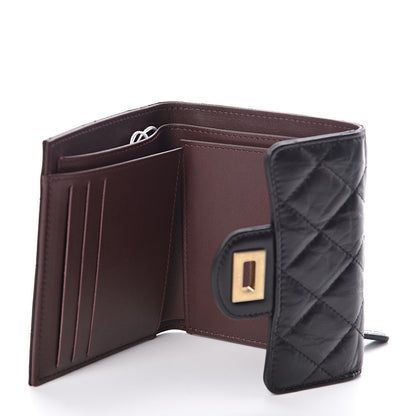 Chanel Aged Calfskin Quilted Reissue Compact Wallet Black 5 of 8