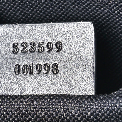 Gucci GG Supreme Monogram Web Small Flat Messenger Bag Black Grey 7 of 12