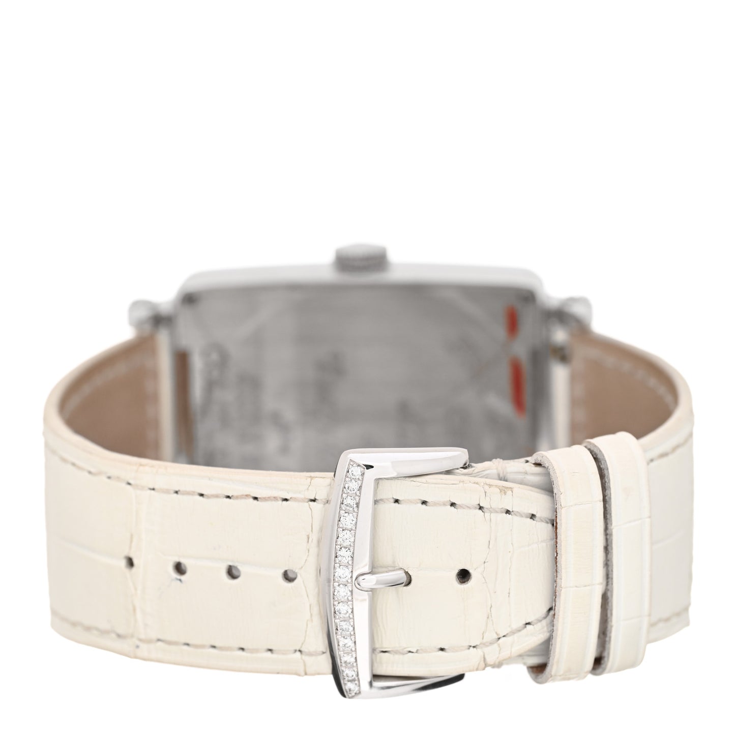 18K White Gold Alligator Diamond Pave Bezel 42mm Master Square Automatic Watch 6000KSCDTD