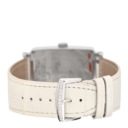 Franck Muller 18K White Gold Alligator Diamond Pave Bezel 42mm Master Square Automatic Watch 6000KSCDTD 3 of 6