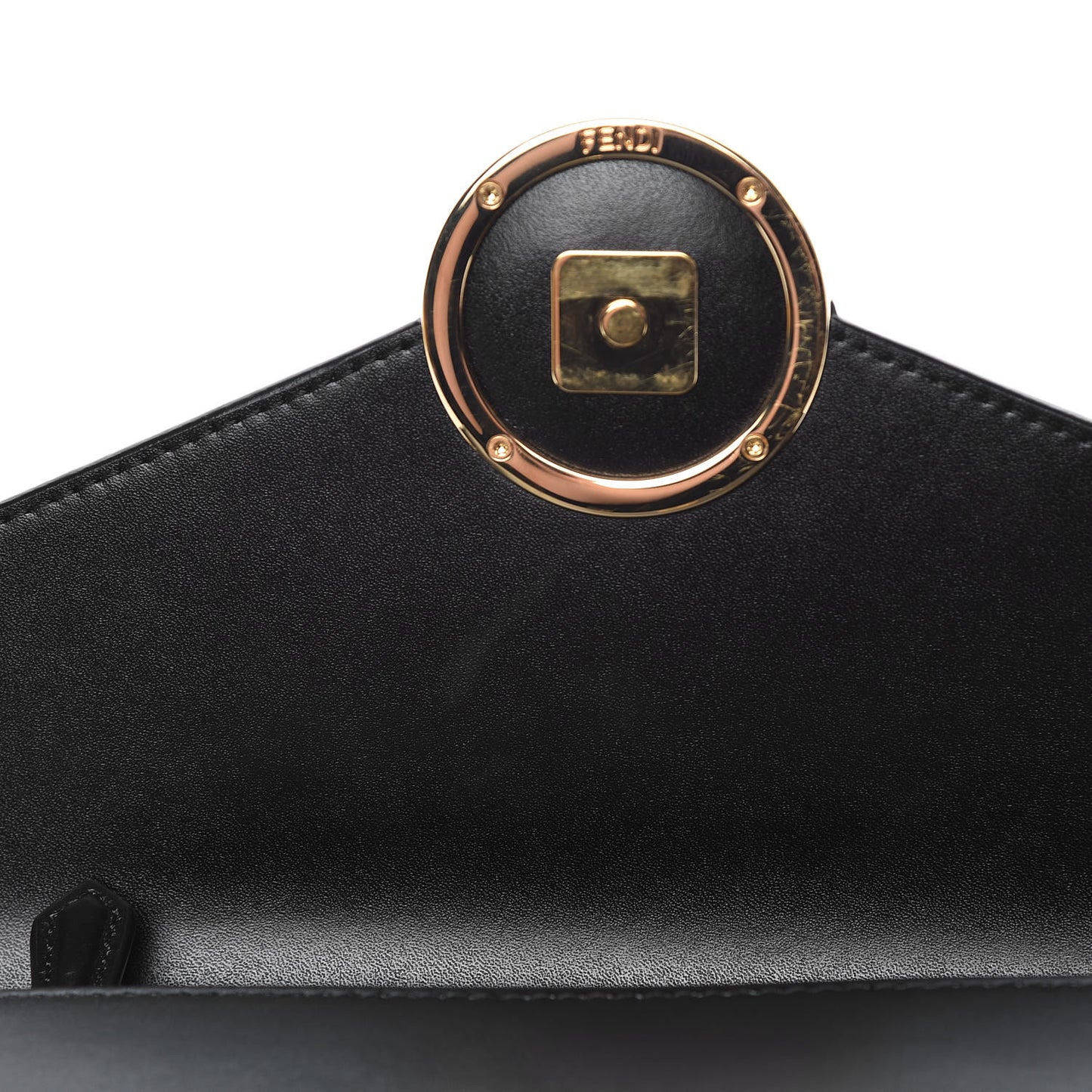 Vitello Liberty Lucido F is Fendi Medium Envelope Wallet on Chain Black