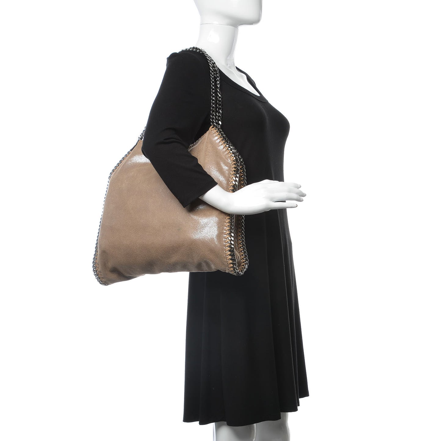 Shaggy Deer Small Falabella Tote Taupe