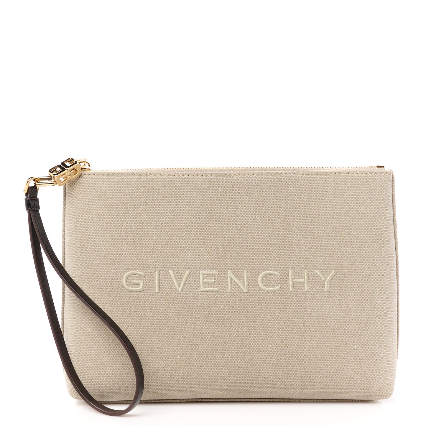 Canvas Travel Pouch Pouch Wristlet Army Beige