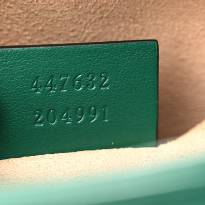 Gucci Calfskin Matelasse Small GG Marmont Chain Shoulder Bag Emerald Green 7 of 10