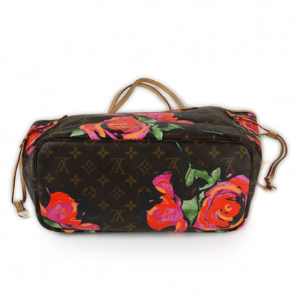 Louis Vuitton Monogram Roses Neverfull MM 3 of 12