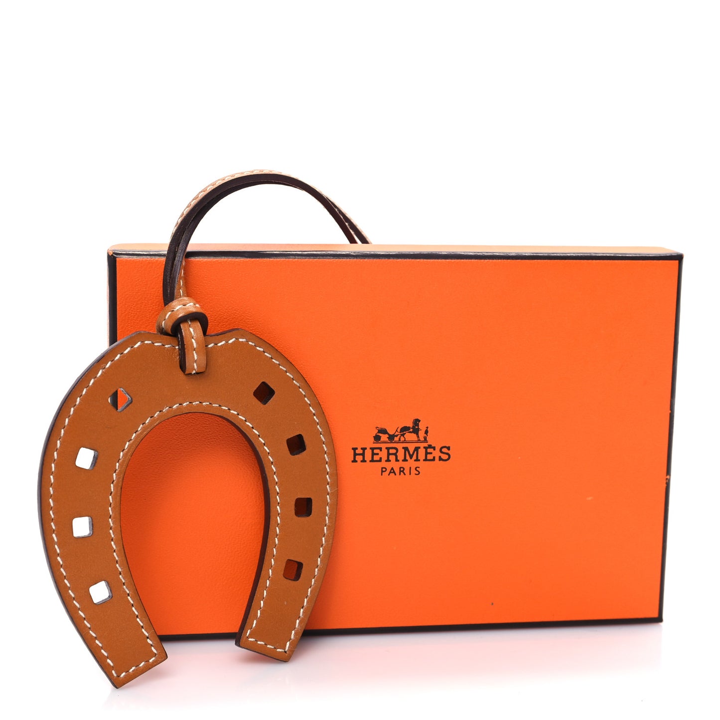Barenia Paddock Horseshoe Bag Charm Fauve
