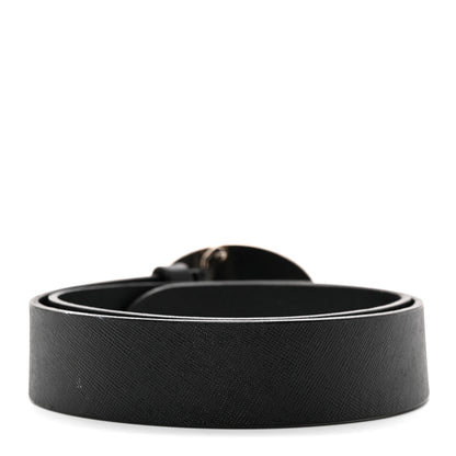 Prada Saffiano Buckle Belt 80 32 Black 2 of 7
