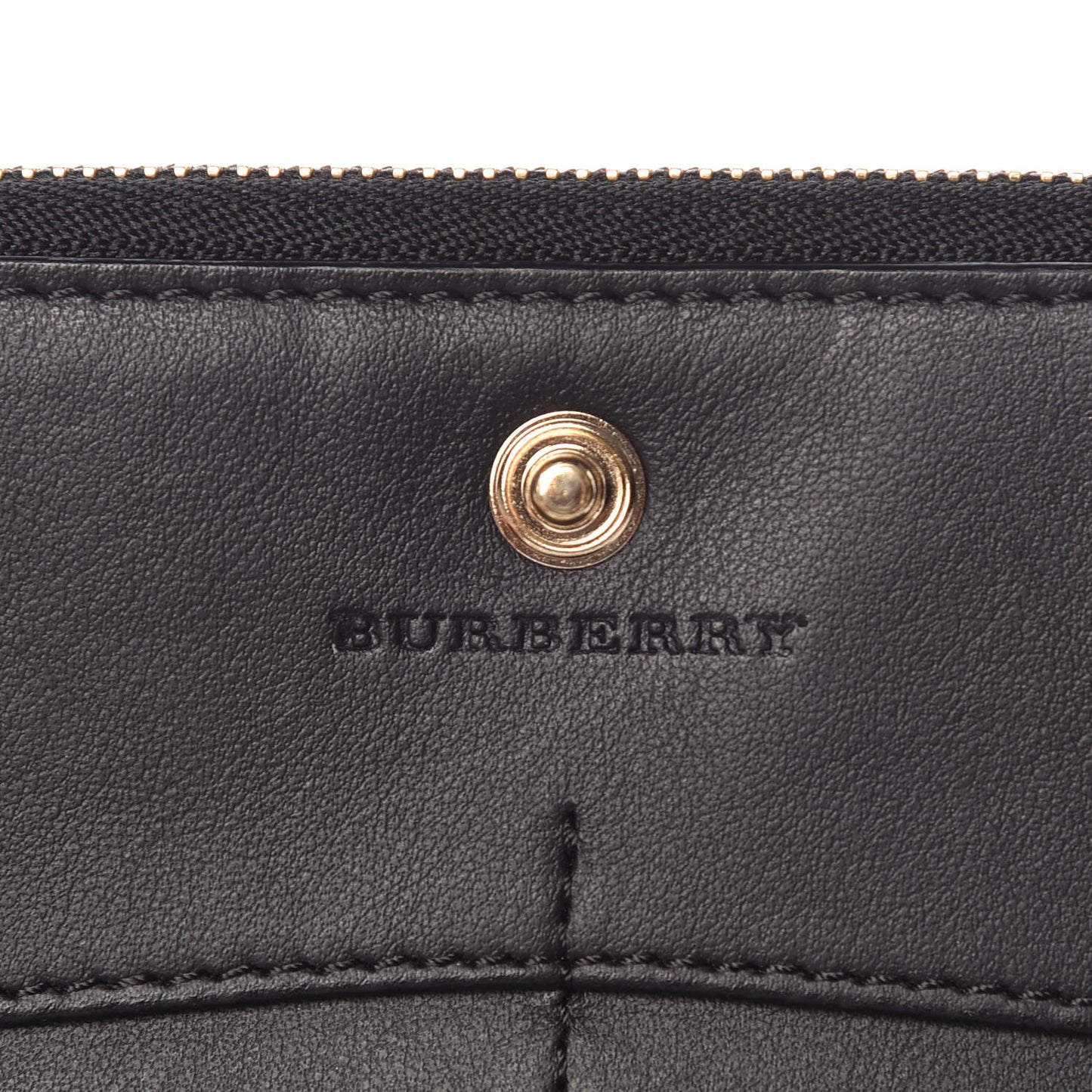 Signature Grain Calfskin Wallet Black