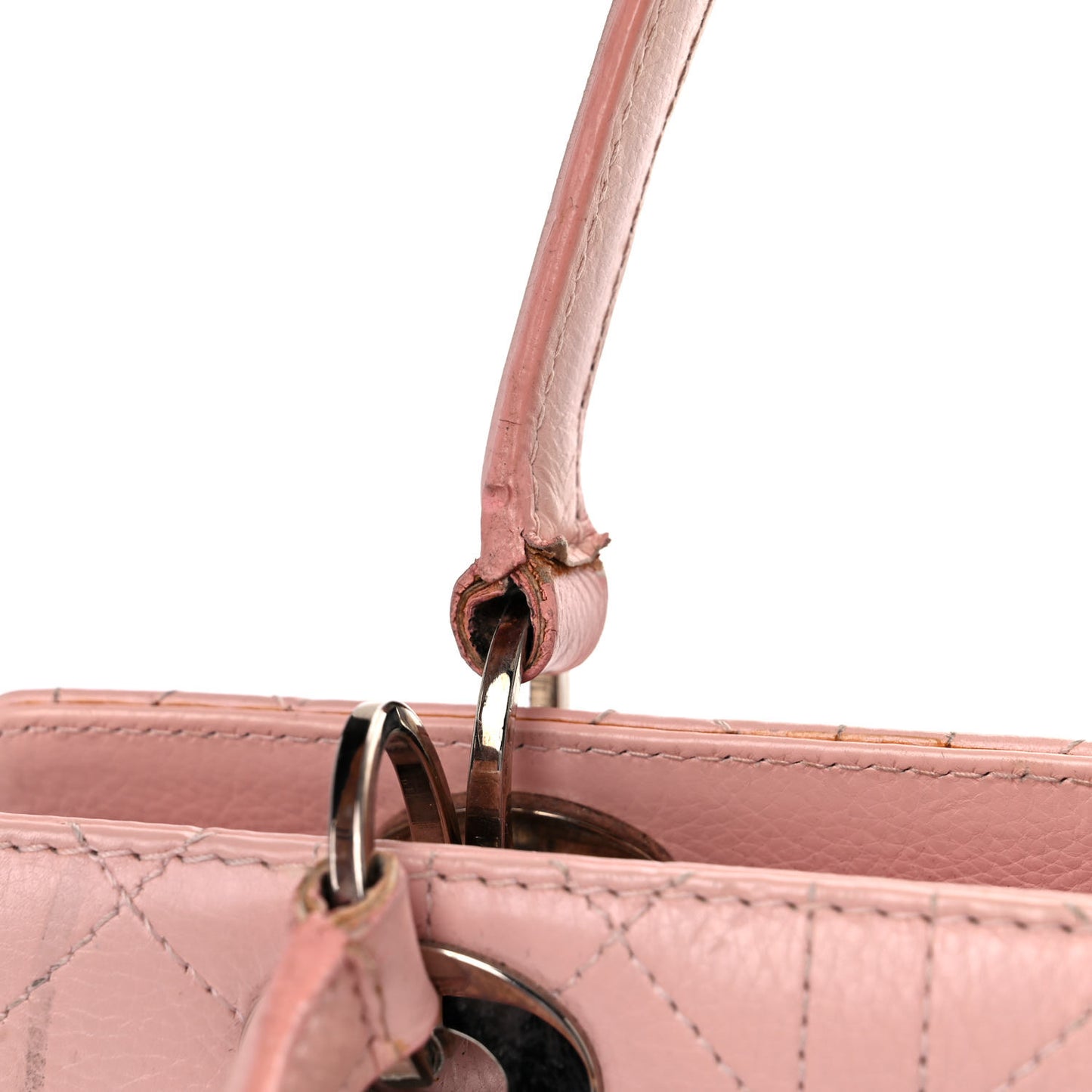 Lambskin Cannage Soft Lady Dior East West Light Pink