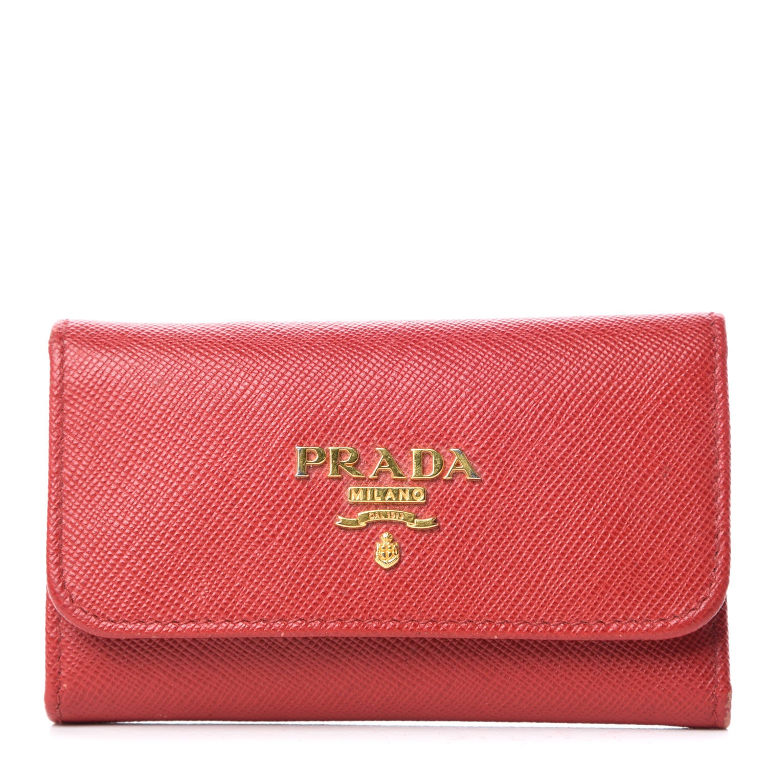 Prada Saffiano Metal 6 Key Holder Fuoco 1 of 11