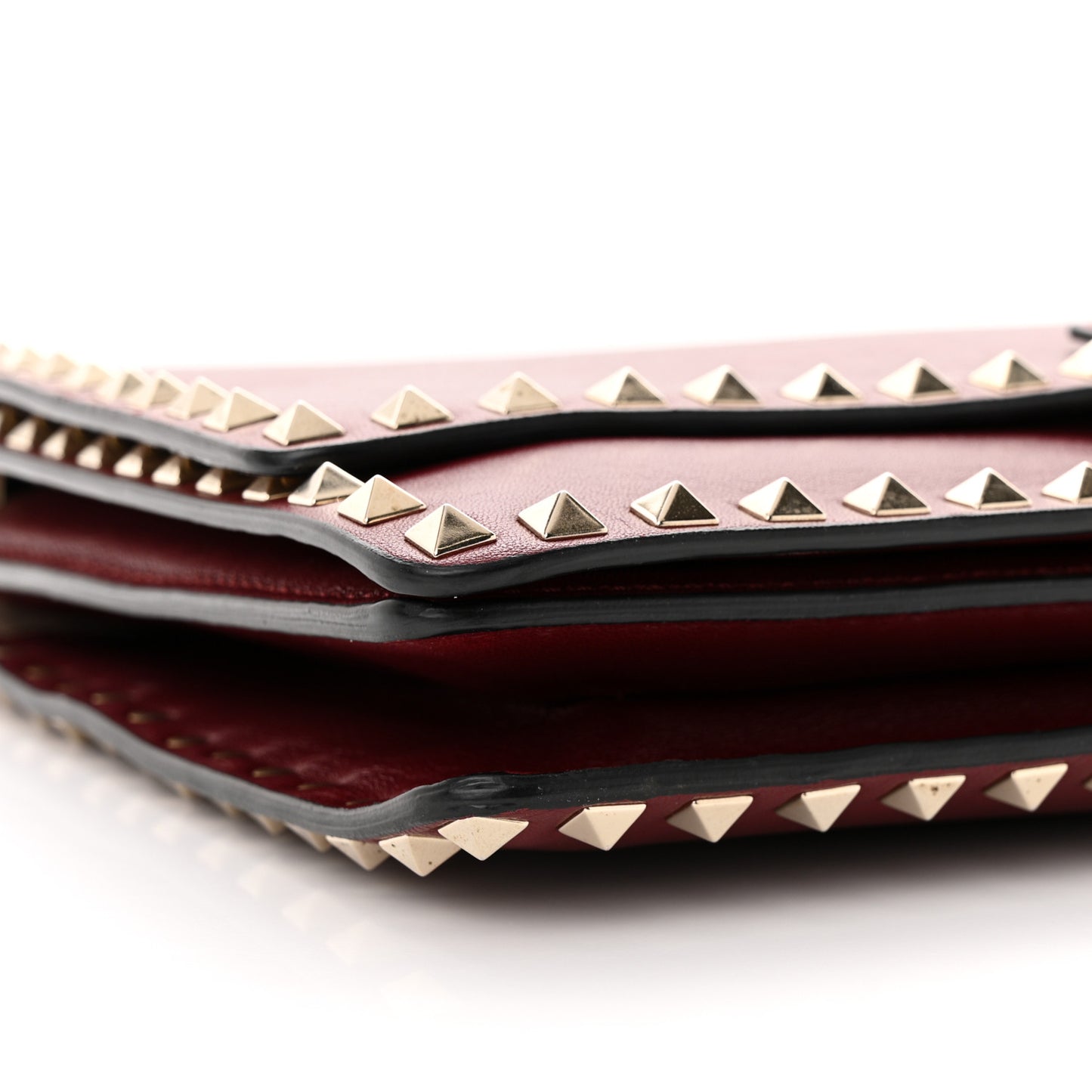 Calfskin Rockstud Top Handle Crossbody Rubin