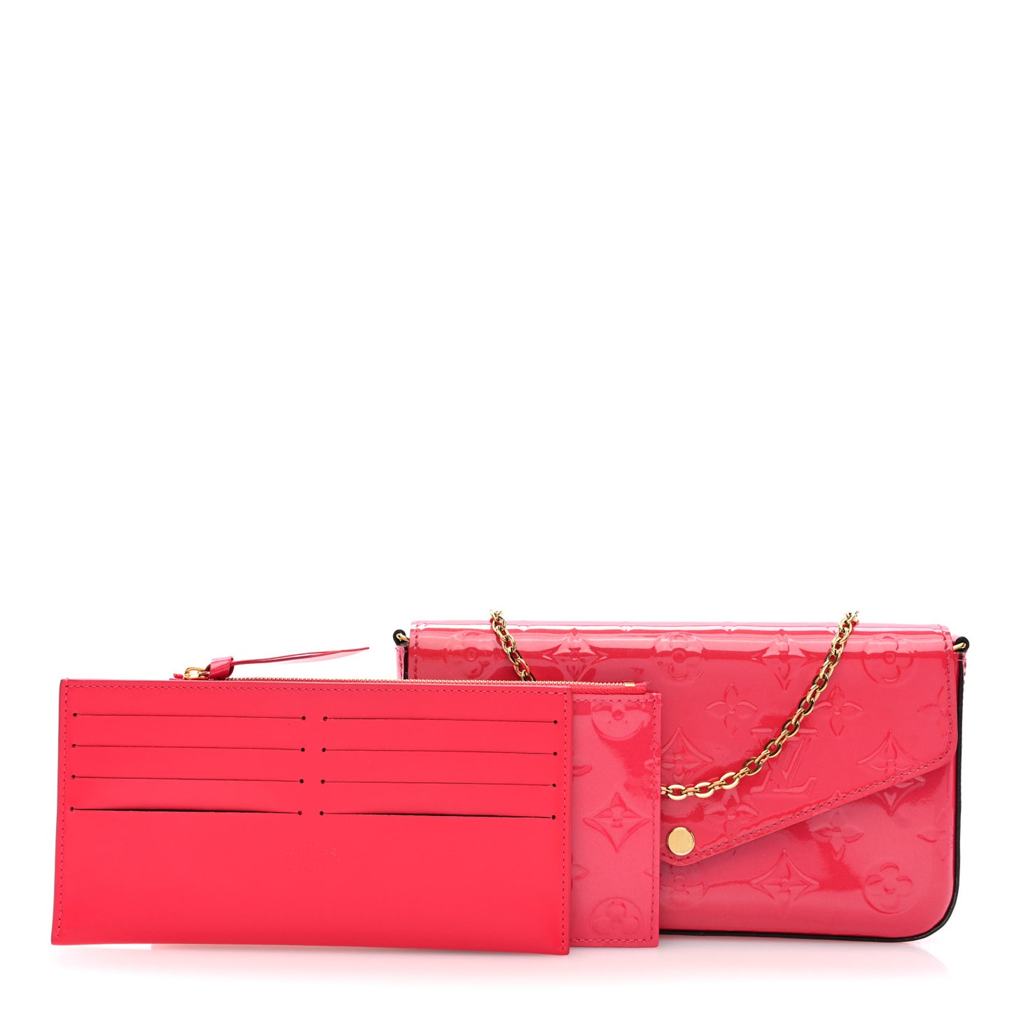 Vernis Felicie Pochette Chain Wallet Hot Pink