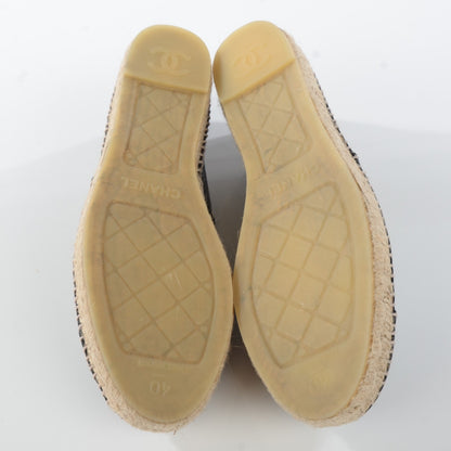 Chanel Lambskin CC Espadrilles 40 Black 8 of 11