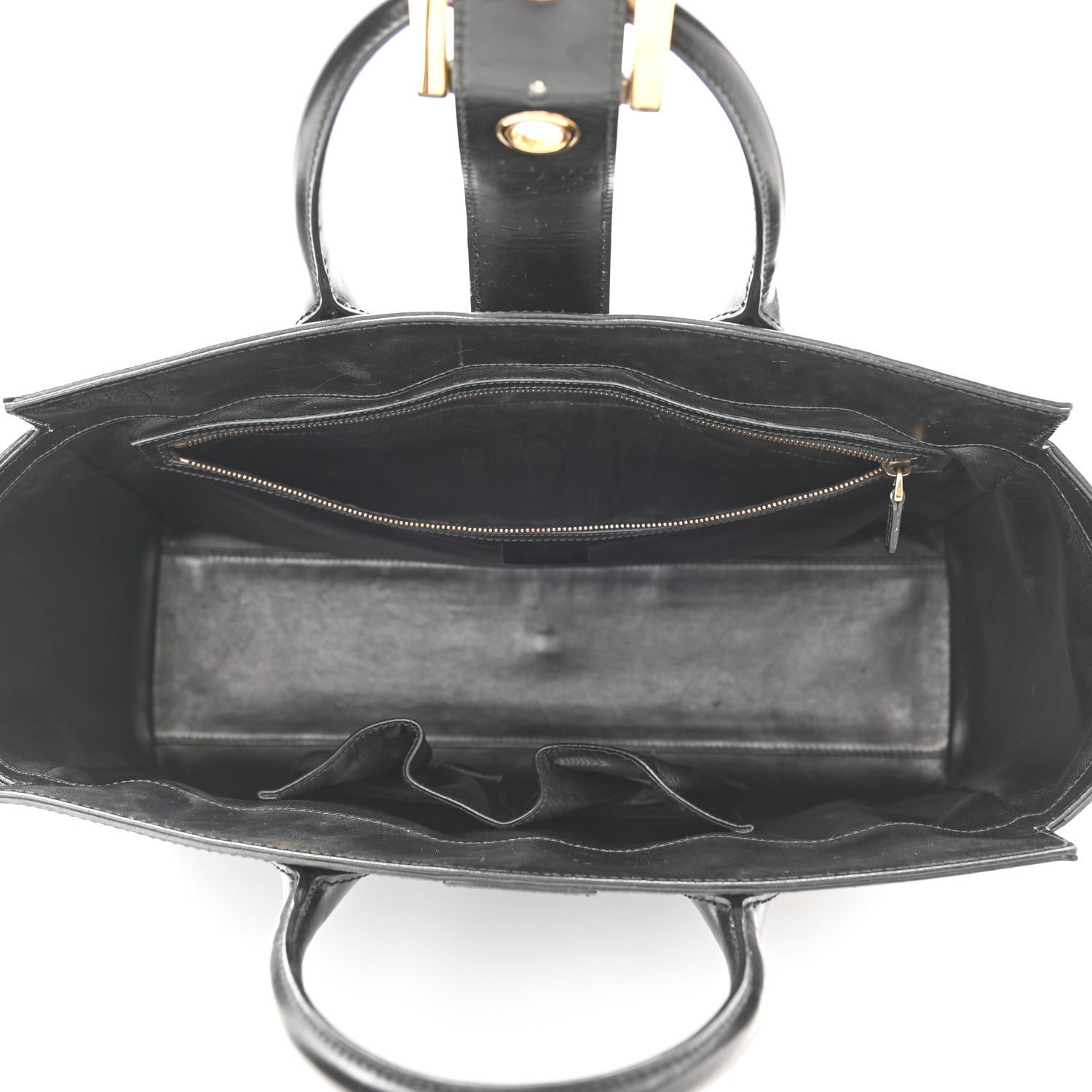 Gucci Calfskin Medium Lady Buckle Top Handle Bag Black 4 of 12
