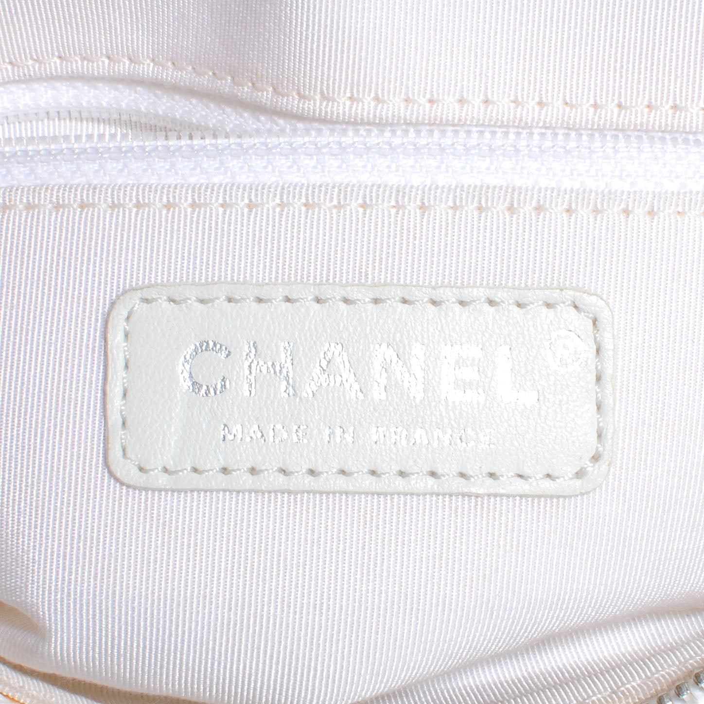 Chanel Caviar Quilted Small Pochette Bag White 7 of 8