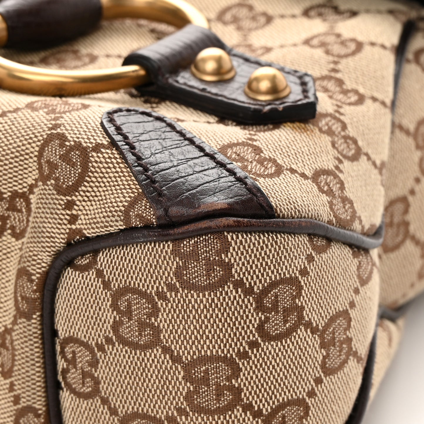 Monogram Horsebit Chain Flap Shoulder Bag Brown