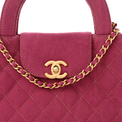 Chanel Denim Quilted Nano Kelly Shopper Fuchsia 8 of 15
