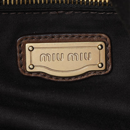 Miu Miu Nappa Large Patchwork Tote Cammello 7 of 7