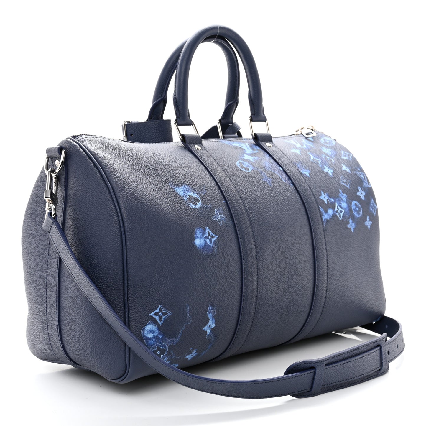 Monogram Ink Watercolor Keepall Bandouliere 40 Blue