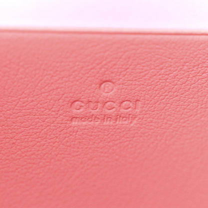 Gucci Azalea Calfskin Enamel Matelasse Diagonal Torchon GG Marmont Chain Wallet New Cherry Red Wild Rose 6 of 10
