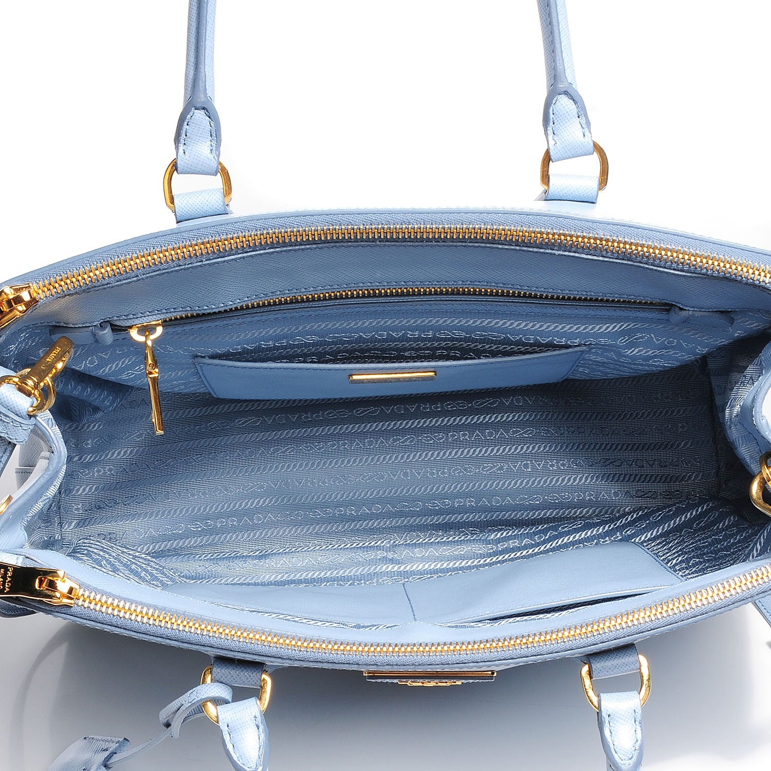 Prada Saffiano Lux Medium Double Zip Tote Astrale 6 of 8