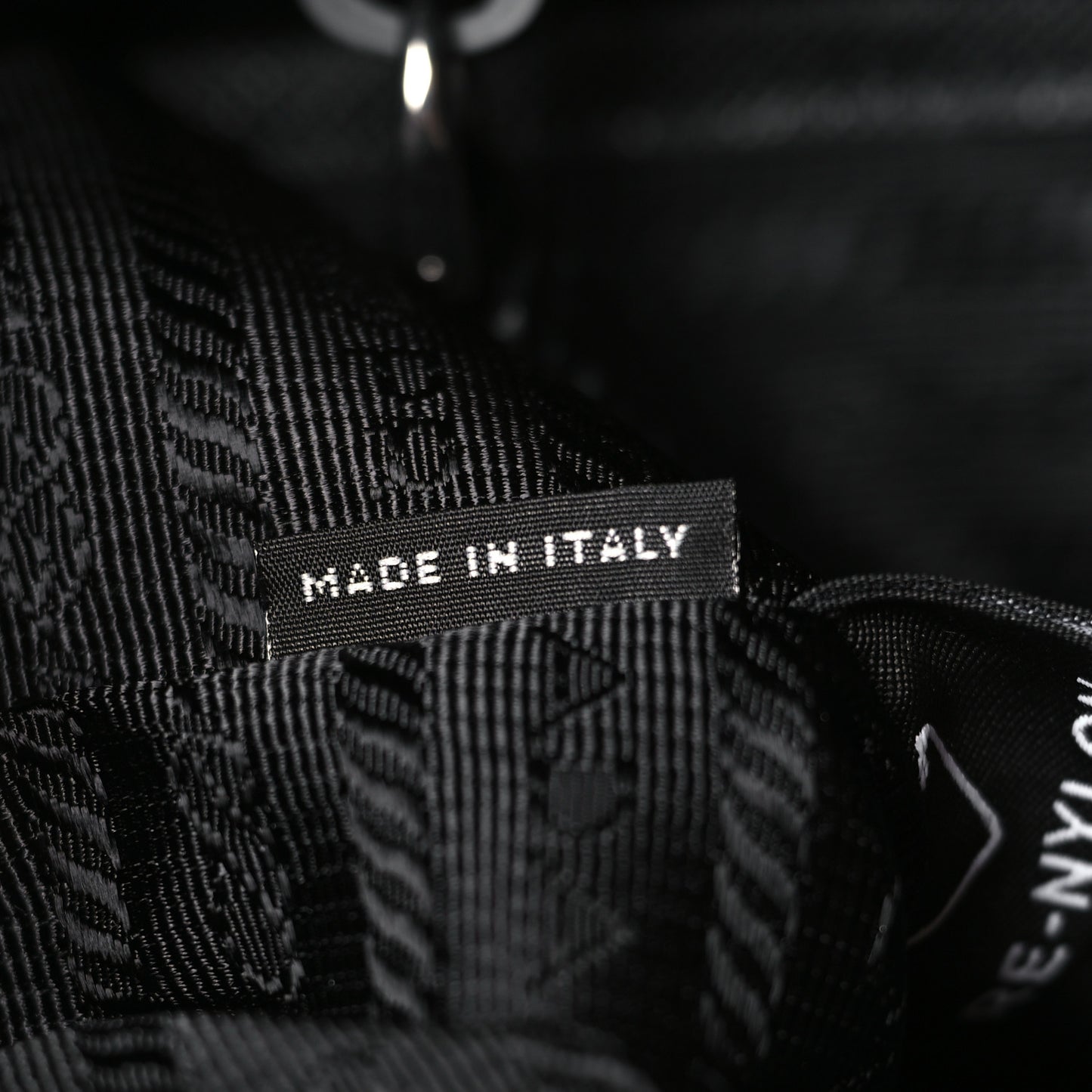 Tessuto Nylon Saffiano Small Backpack Black