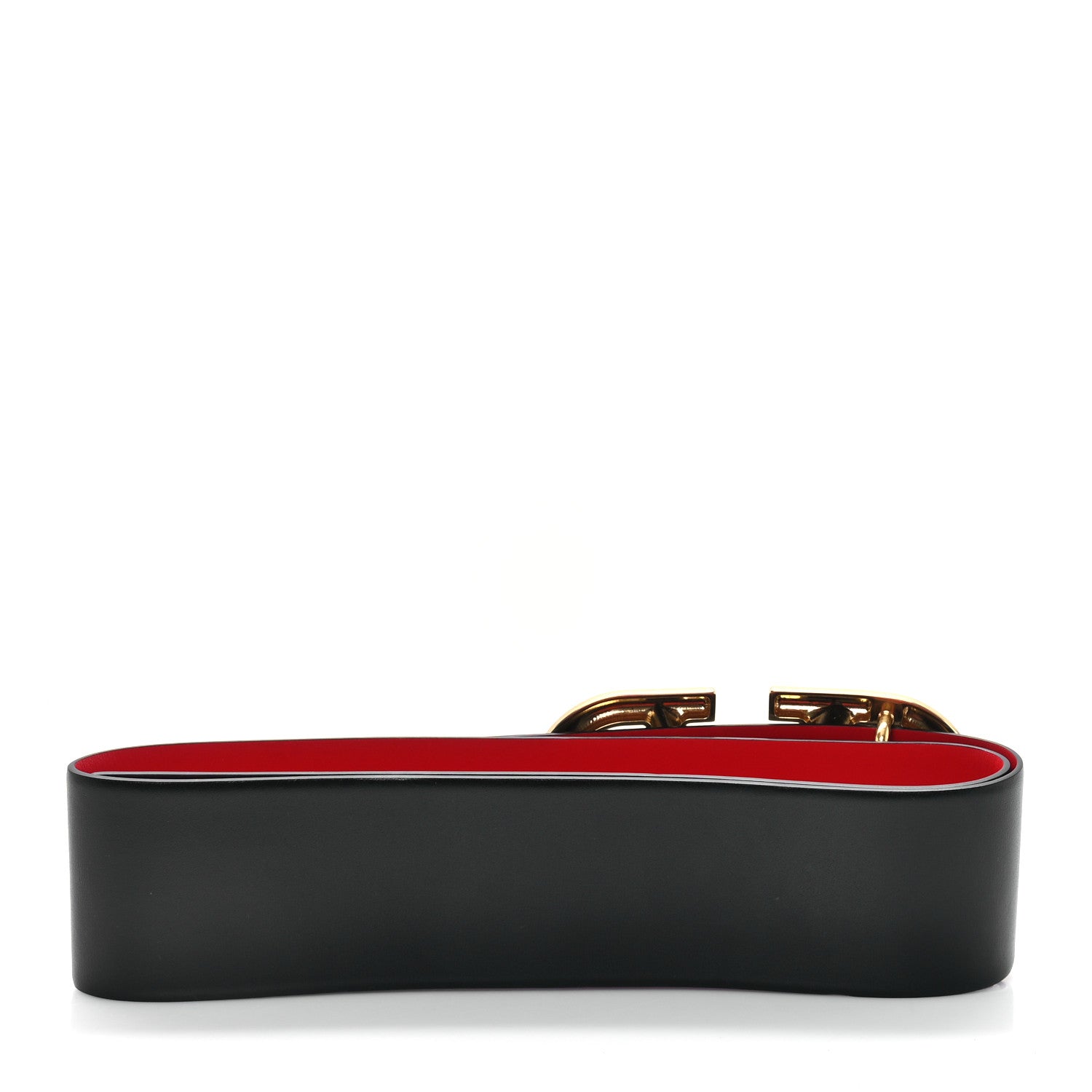 Valentino Garavani Glossy Calfskin VLogo Reversible 40mm Belt 90 36 Black Rouge Pur 2 of 4