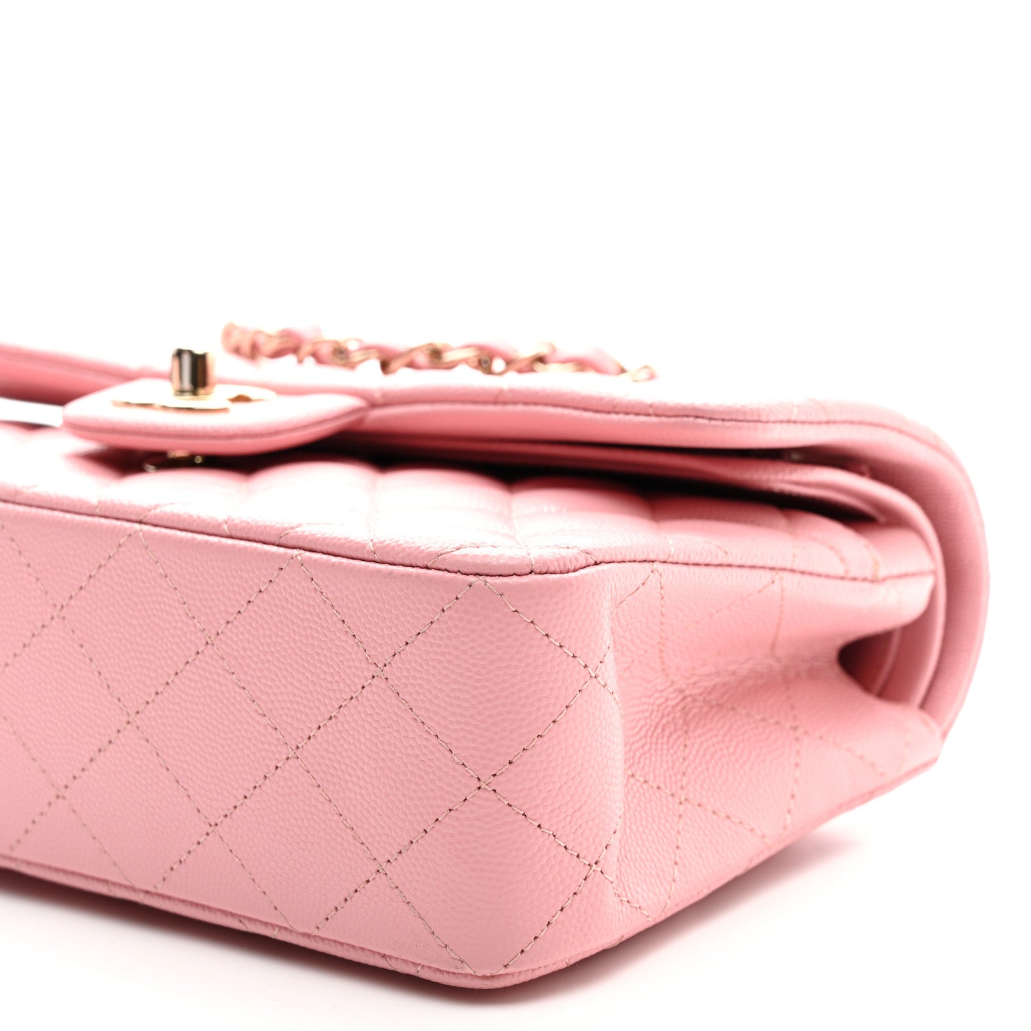 Chanel Caviar Quilted Small Double Flap Pink 10 of 10