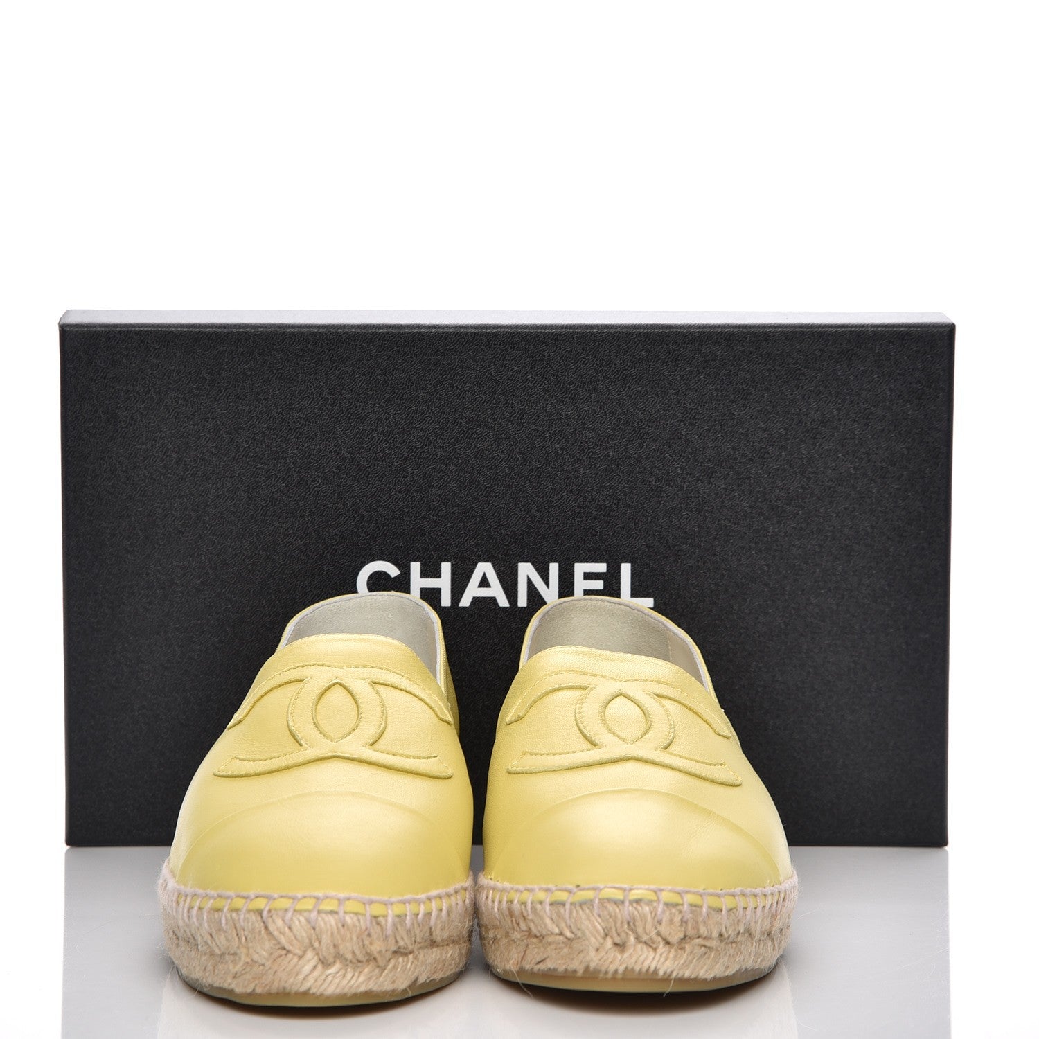 Chanel Lambskin CC Espadrilles 41 Yellow 11 of 11