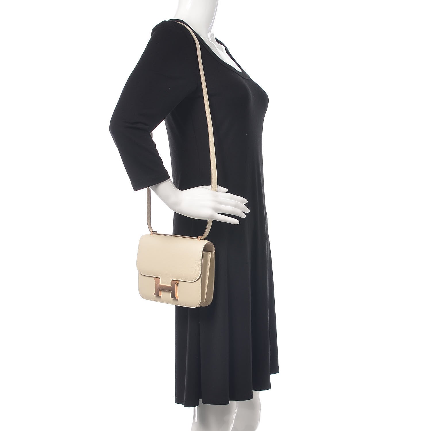 Hermes Epsom Constance 18 Craie 2 of 20