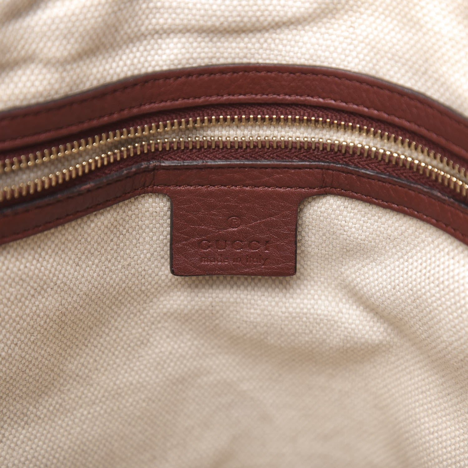Gucci Calfskin Web Medium Dressage Tote Burgundy 6 of 11