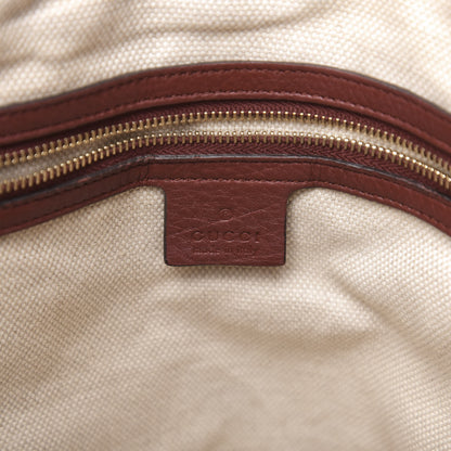 Gucci Calfskin Web Medium Dressage Tote Burgundy 6 of 11
