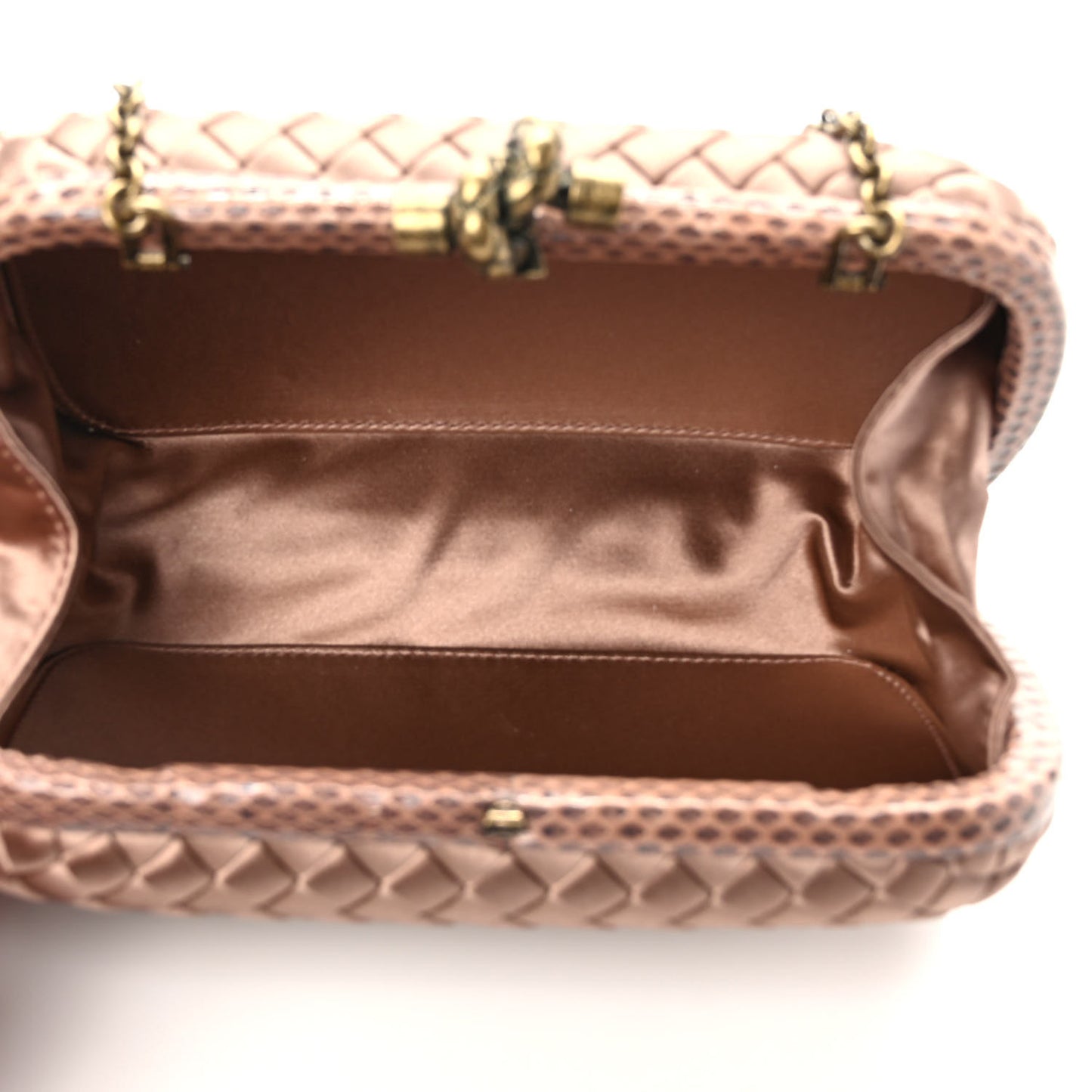Satin Intreccio Impero Ayers Knot Clutch Blush