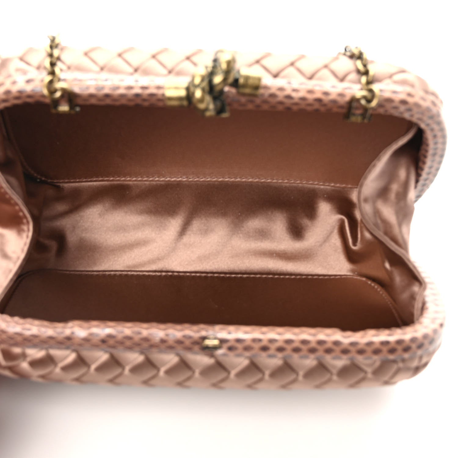 Bottega Veneta Satin Intreccio Impero Ayers Knot Clutch Blush 4 of 7