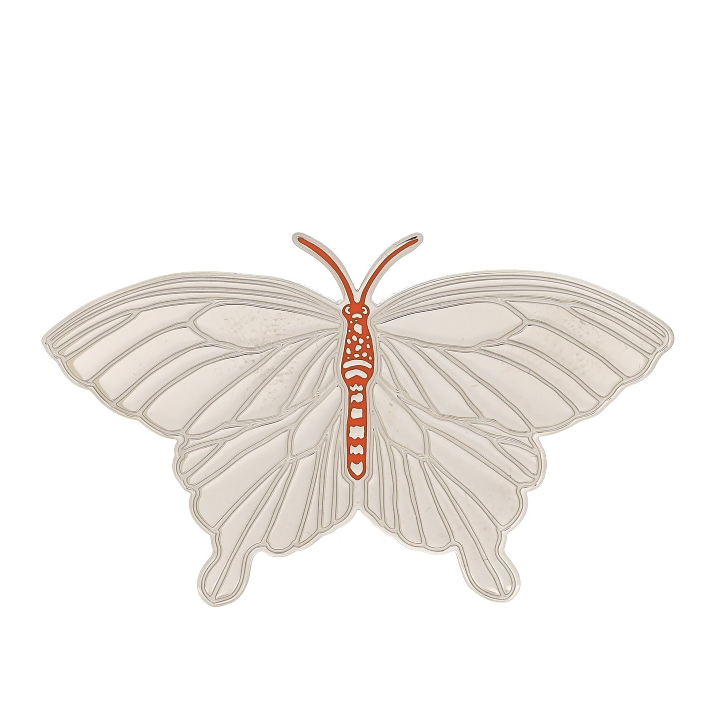 Palladium Lacquered Papillon Twilly Scarf Ring Orange