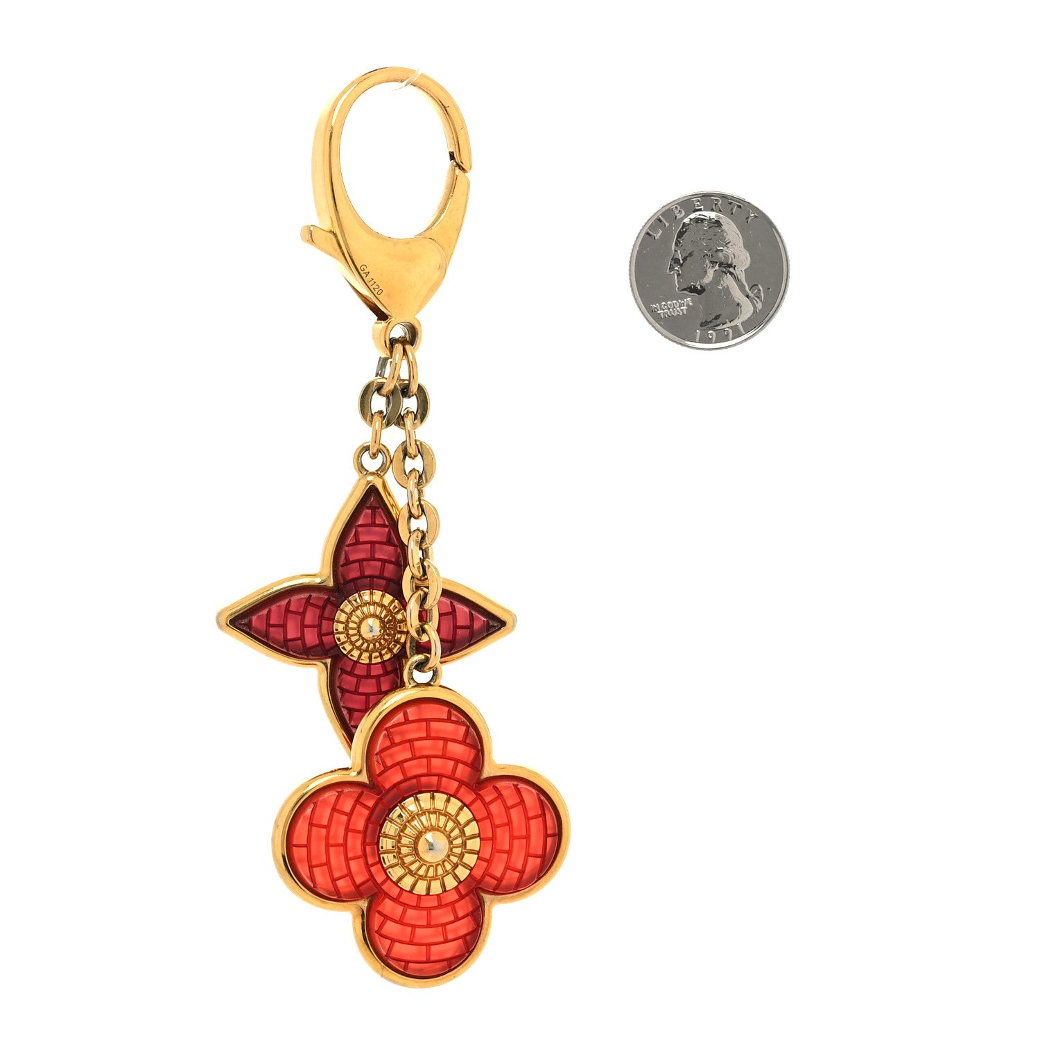 Louis Vuitton Metal Resin Mosaique Bag Charm Red 2 of 4
