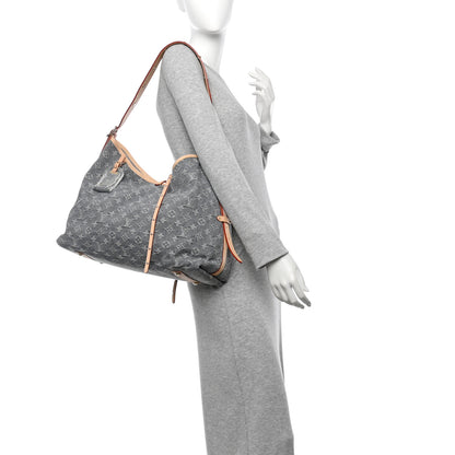 Louis Vuitton Monogram Denim CarryAll MM Washed Grey 2 of 10