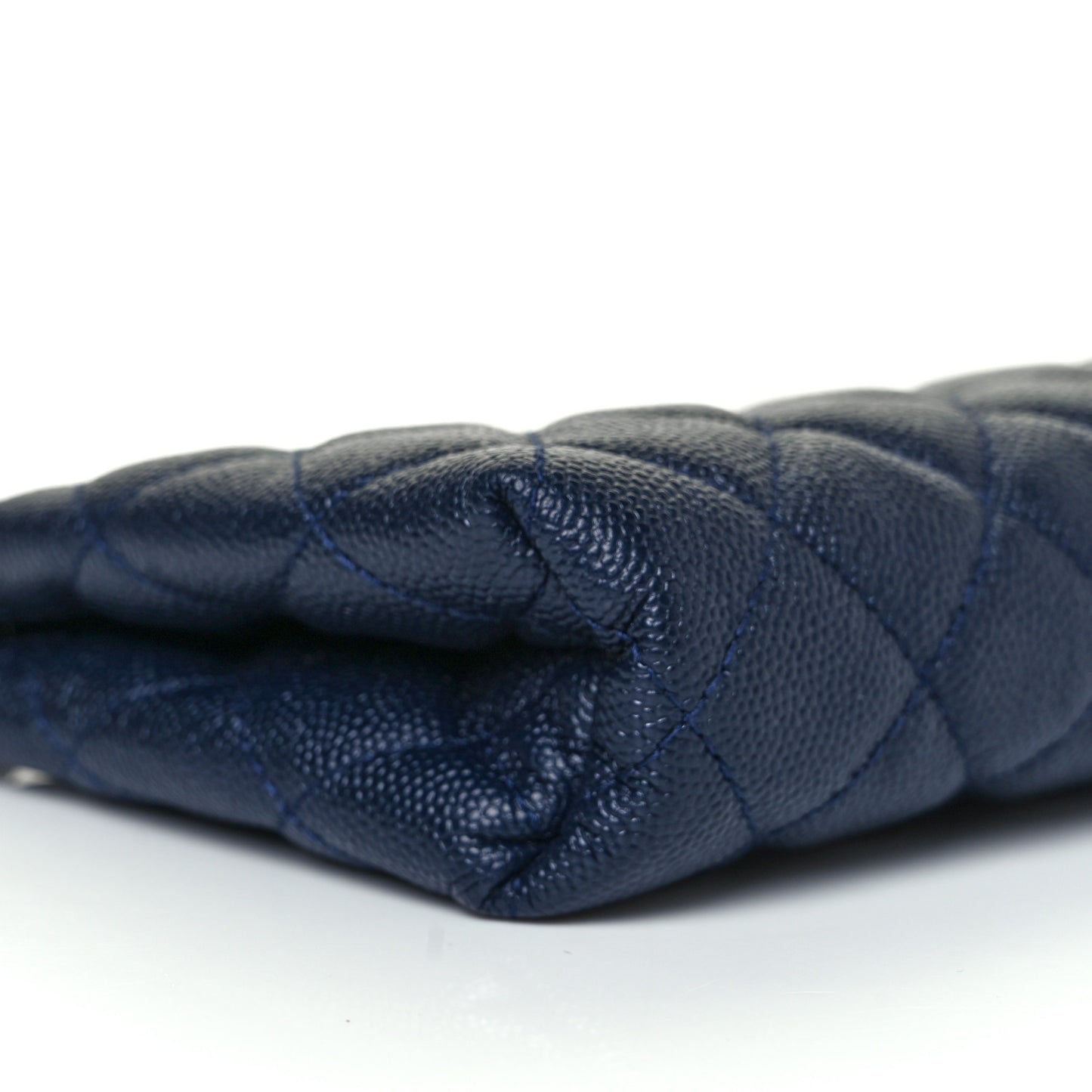 Caviar Quilted Small Pouch Navy