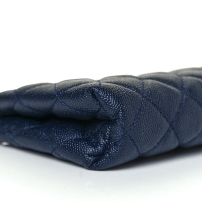 Chanel Caviar Quilted Small Pouch Navy 9 of 10